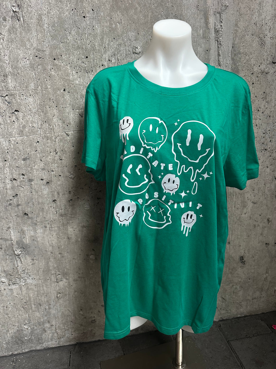 GREEN PRINTED TEE - SZ 18