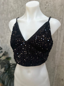 SEQUIN CROP TOP SZ 16