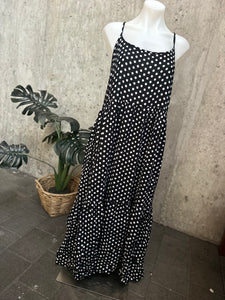 MAXI BLACK SPOT DRESS - SZ OSFA