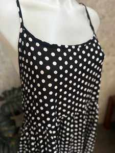 MAXI BLACK SPOT DRESS - SZ OSFA