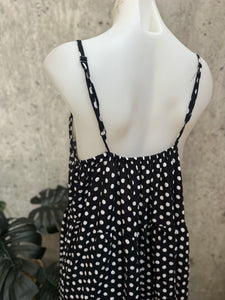 MAXI BLACK SPOT DRESS - SZ OSFA