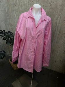 PINK STRIPPED SHIRT - SZ 14