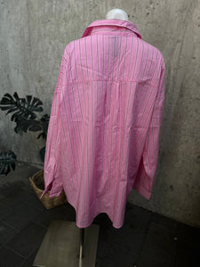 PINK STRIPPED SHIRT - SZ 14