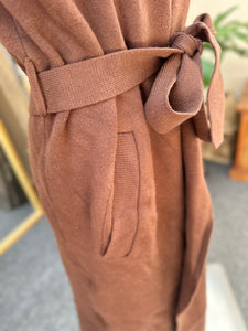 BROWN LONG COAT / CARDY - SZ 14